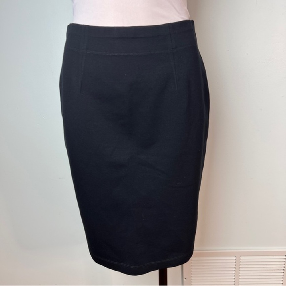 Eileen Fisher Black Knee-Length Pencil Skirt Work